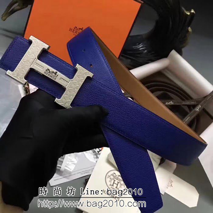 愛馬仕HERMES 純手工雙面手掌紋 精品高端男士皮帶 HHG1280